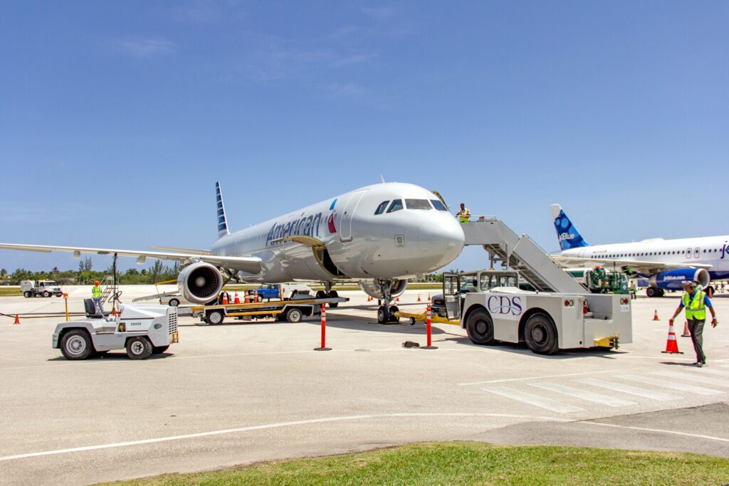 Aircraft servicing CDS Owen Roberts Airport